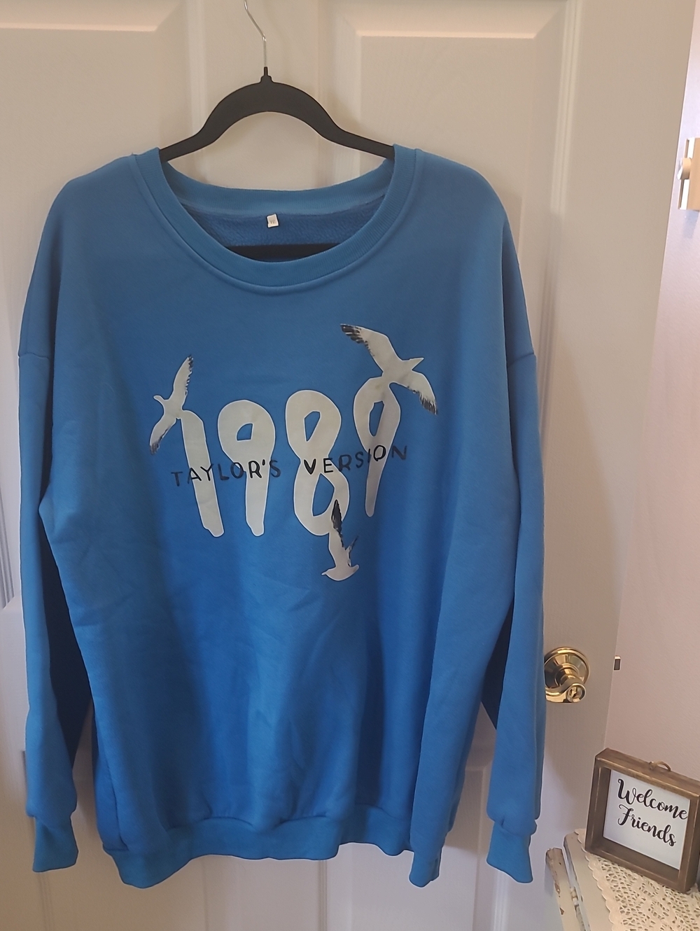 Blue 1989 Taylor's Version Graphic Sweater No Brand Name. Bin 7
